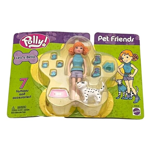 Polly Pocket Doll Pet Friends Lea Bella Dog New 2002 Mattel Vintage - Picture 3 of 4